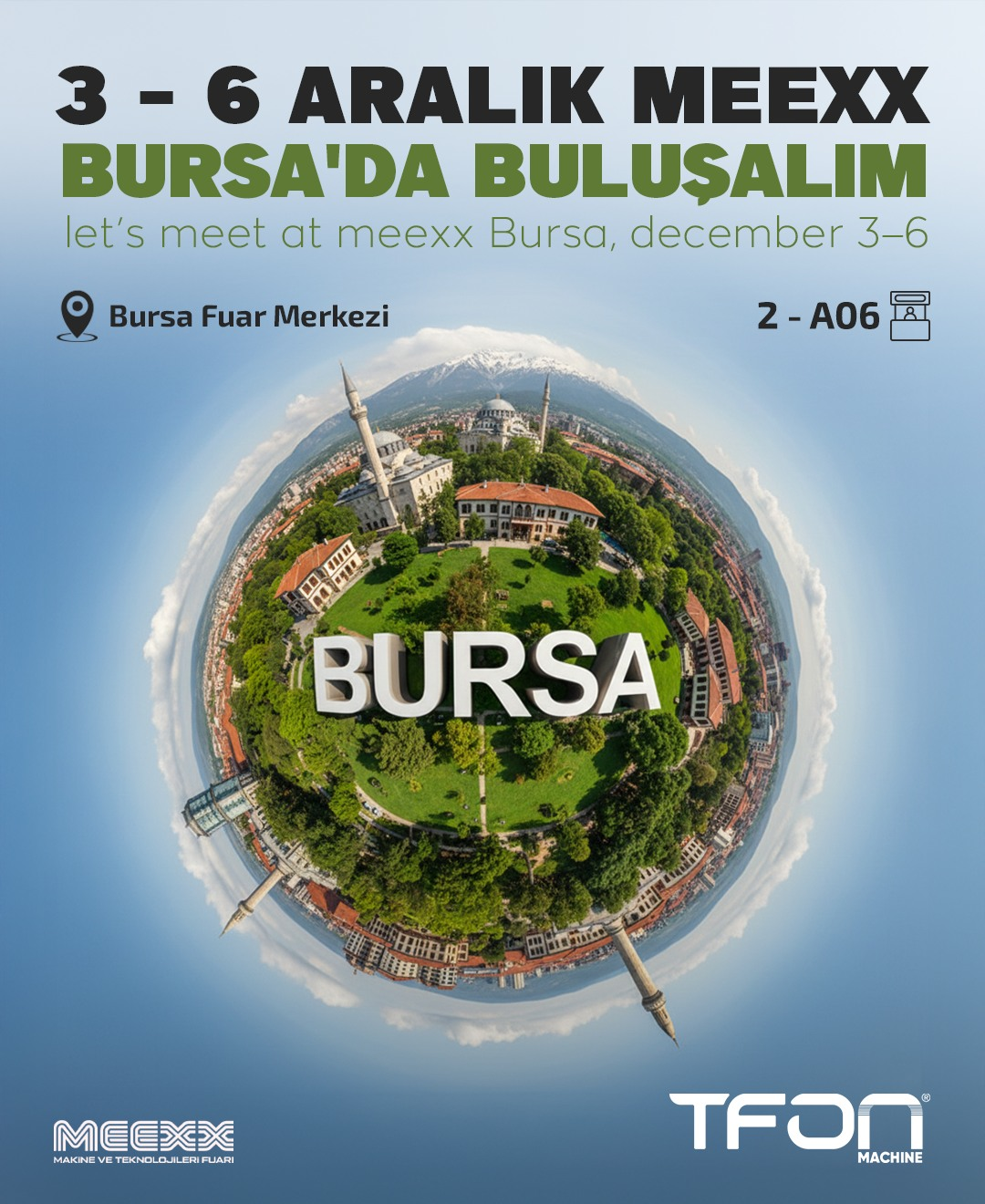 MEEXX Bursa Makine — 3–6 Dec, Messedaten