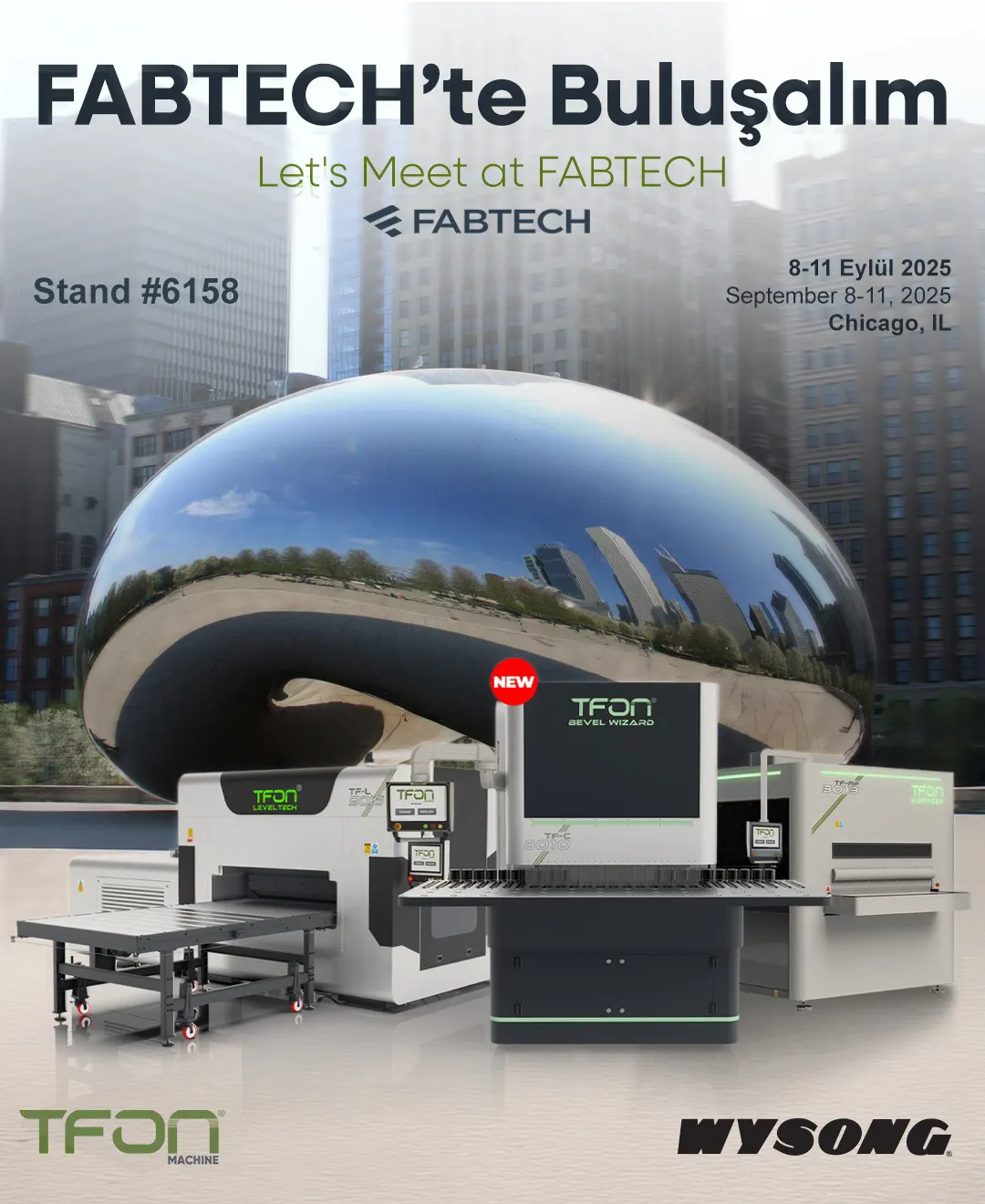 TFON auf der FABTECH 2025 in Chicago — 8–11 Sep, Messedaten