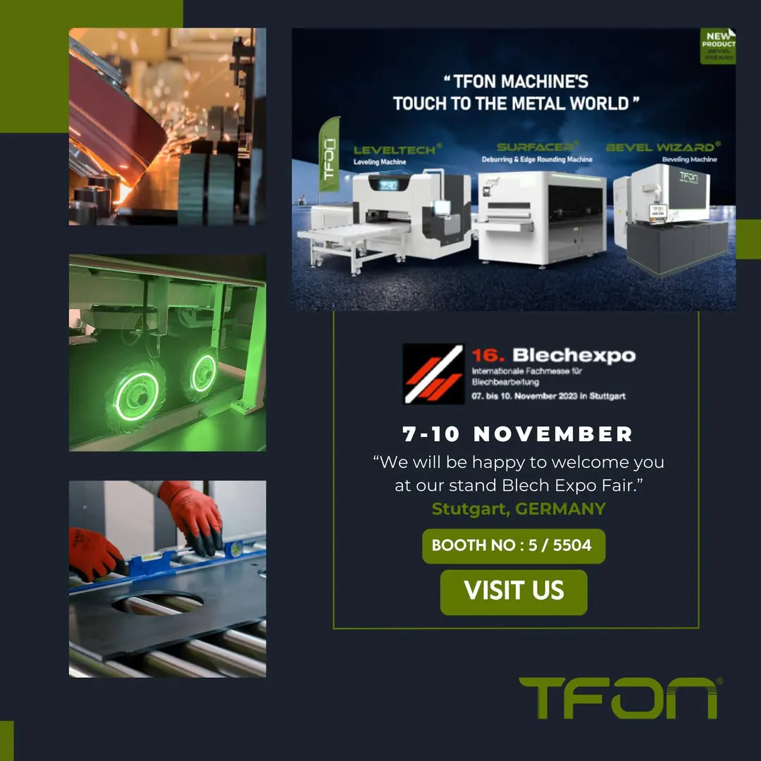 TFON auf der 15. Blechexpo 2021 in Stuttgart — 26–29 Oct, Messedaten