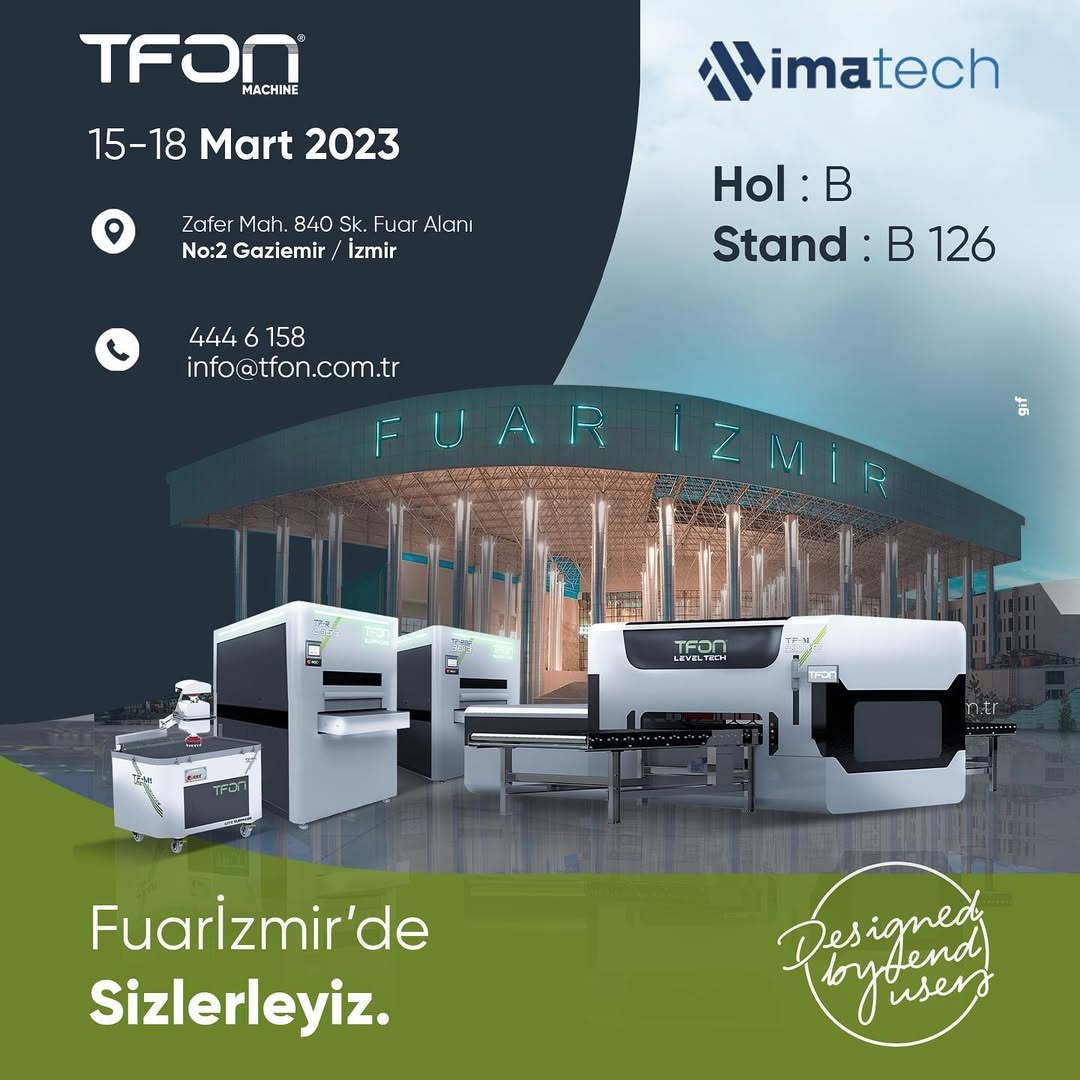 TFON auf der IMATECH 2023 in Izmir — 15–18 Mar, Messedaten